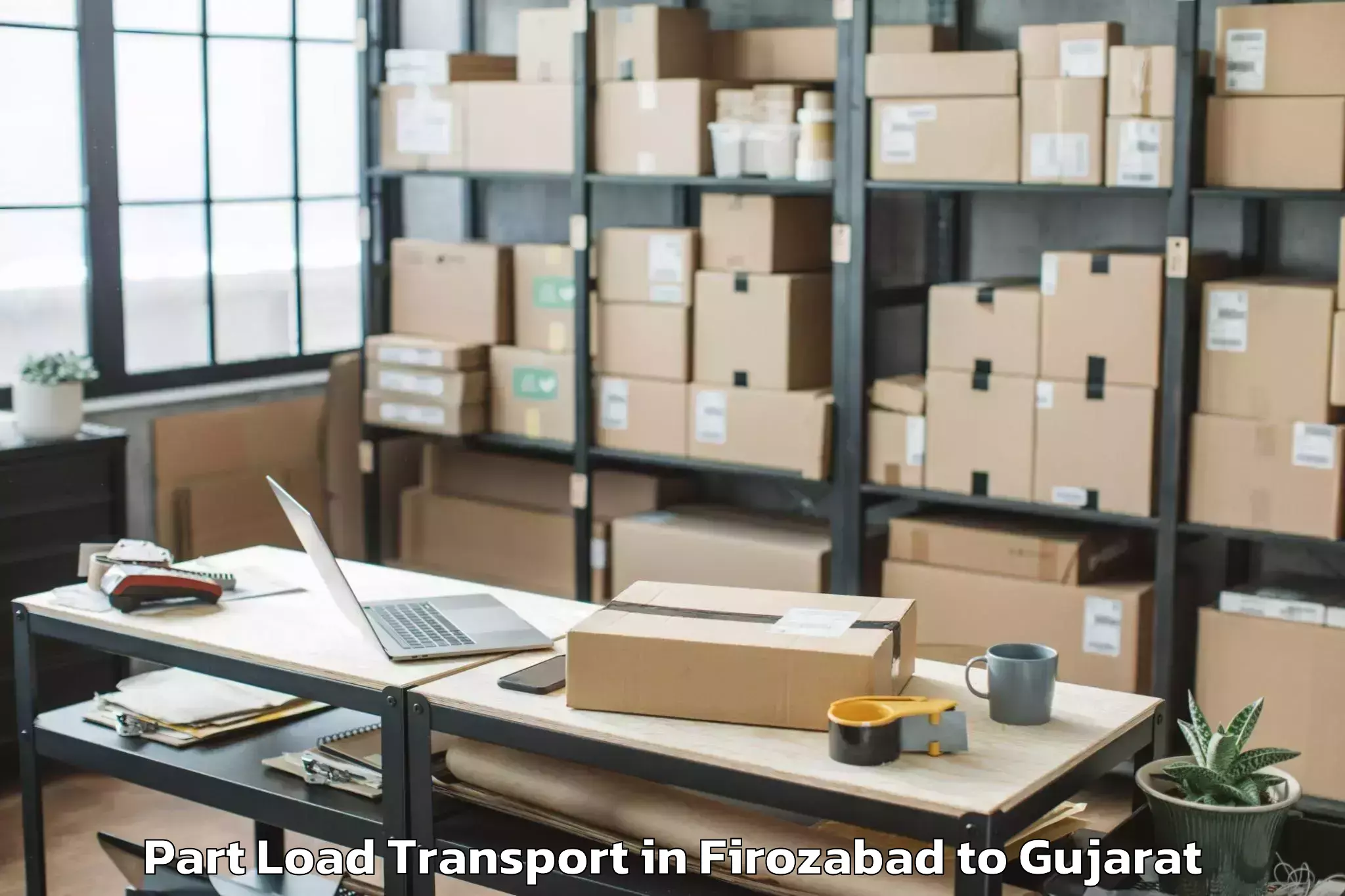 Expert Firozabad to Anand Part Load Transport